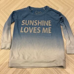 Chaser Girls Blue Ombré Sunshine Loves Me Sweatshirt
